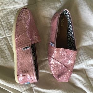 Pink Glittery Toms